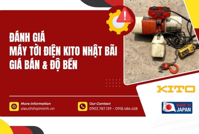 Hình ảnh Đánh Giá Máy Tời Điện Kito Nhật Bãi Giá Bán & Độ Bền  